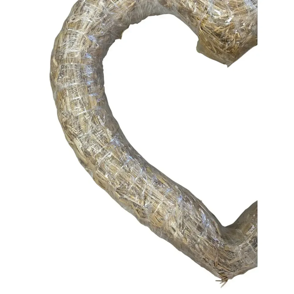 Heart Shaped Straw Wreath Form 16” DIY Cottagecore Floral Farmhouse Decor
